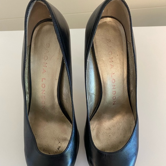 Leather Black Heels - Picture 4 of 8